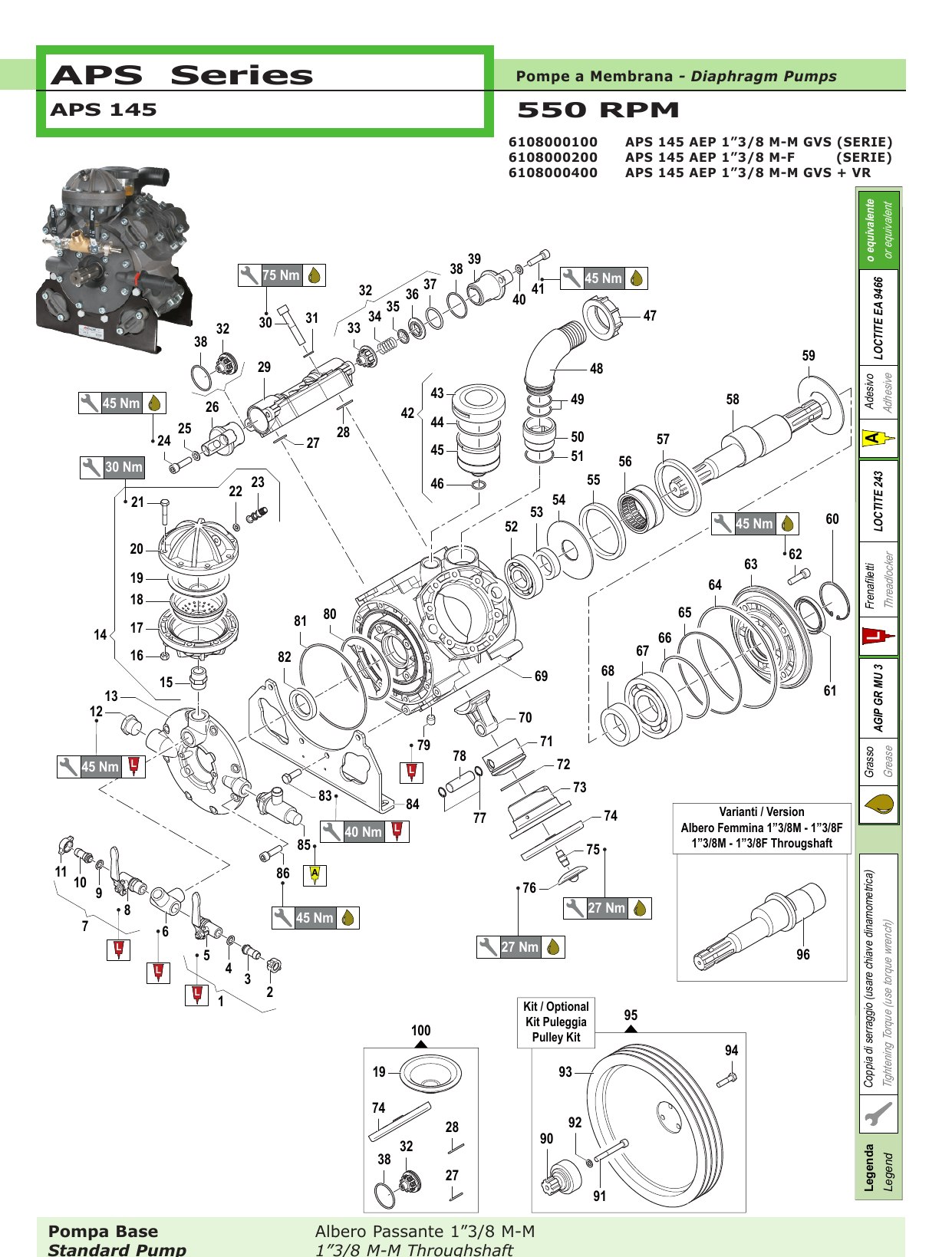 Schéma éclaté Comet APS 145