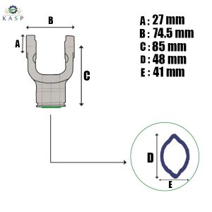 MACHOIRE TUBE CITRON EXTÉRIEUR Croisillon 27x74,5