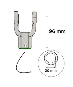 Machoire d'extrémité Croisillon 32×76