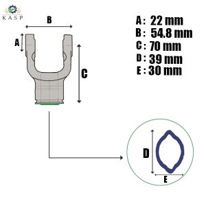 MACHOIRE TUBE CITRON  EXTÉRIEUR Croisillon 22x54