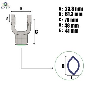 MACHOIRE TUBE CITRON EXTÉRIEUR Croisillon 23,8x61,3