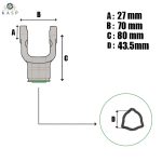 MACHOIRE TUBE TRIPLE EXTÉRIEUR Croisillon 27x70