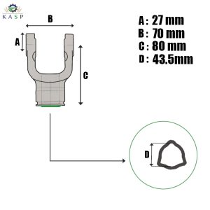 MACHOIRE TUBE TRIPLE EXTÉRIEUR Croisillon 27x70