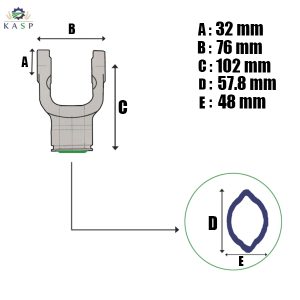 MACHOIRE TUBE CITRON EXTÉRIEUR Croisillon 32x76