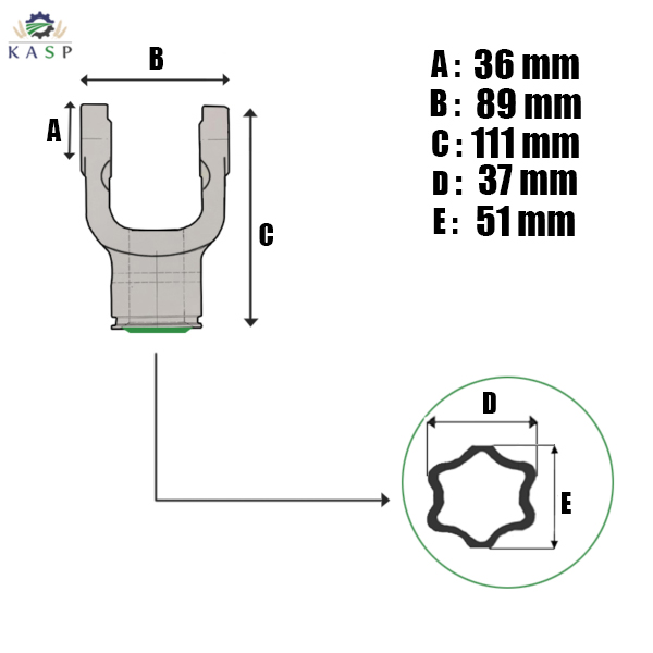 MACHOIRE TUBE Étoile INTÉRIEUR Croisillon 36x89