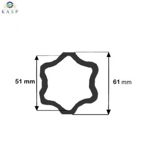 tube étoile 51x61 Longeur 1 mètres