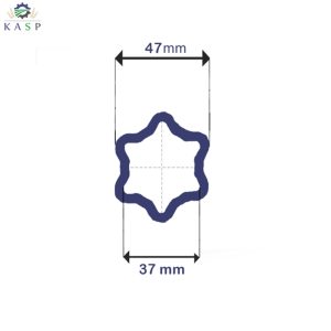 tube étoile 37x47 Longeur 1 mètres