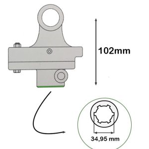 LIMITEUR À BOULON DE RUPTURE  Croisillon 23,8x61,3